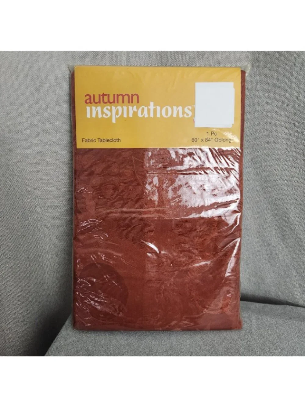 Autumn Inspirations Burnt Orange Fabric Tablecloth 1pc 60